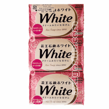 Kao White Beauty Rose Scent Soap 3Pcs 130g